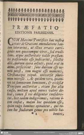 Praefatio Editionis Parisiensis