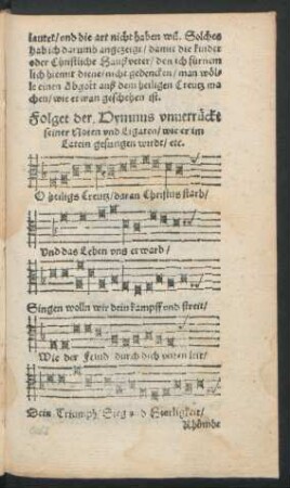 Folget der Hymnus ...