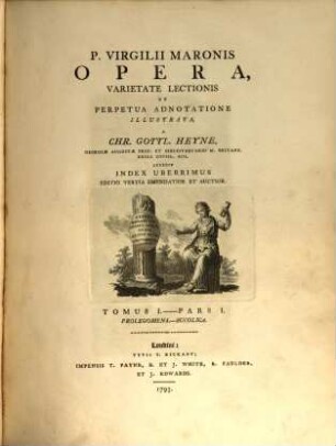 P. Virgilii Maronis Opera. 1,1, Prolegomena. Bucolica