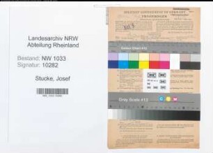 Entnazifizierung Josef Stucke , geb. 06.09.1913 (Polizeibeamter)