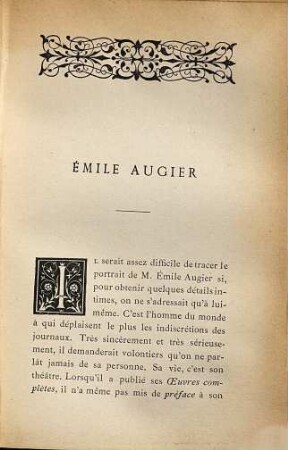 Émile Augier : Par Jules Claretie