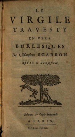 Le Virgile travesty en vers burlesques, 1