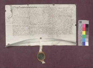 Abt Joachim von St. Gallen belehnt Hug Gerwig von Hohenlandenberg mit dem Schloß Schneeburg und dem Bauhof nebst der Vogtei zu Ebringen, Talhausen und Berghausen.