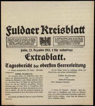 Ausgabe vom Mittwoch, den 22. Dezember 1915.