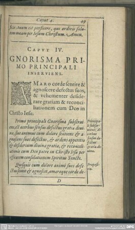Caput IV. Gnorisma Primo Principali Inserviens