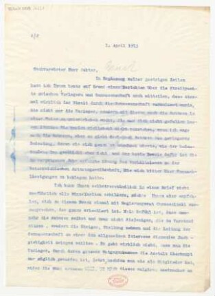 Brief an Max Bruch : 01.04.1913