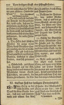 XI. Auf das Fest der heiligen Dreyeinigkeit.