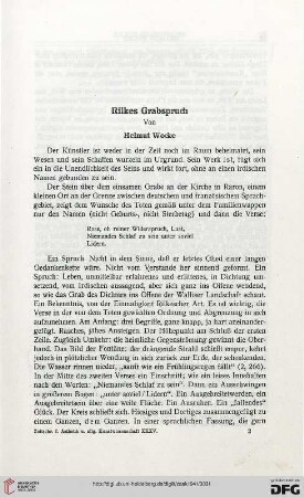 35: Rilkes Grabspruch
