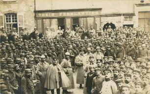 Erster Weltkrieg - Postkarten "Aus großer Zeit 1914/15". Gefangene Franzosen in Thiaucourt