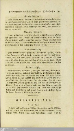 Anhang. Fastenspeisen