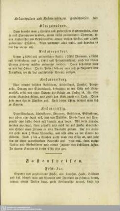 Anhang. Fastenspeisen