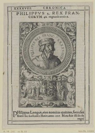 Bildnis des Philippvs 5. Rex Francorum