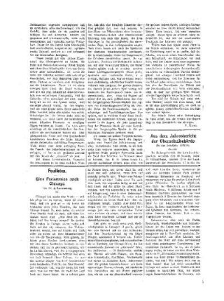 Aus dem Jahresbericht der Oberschulbehörde : (Schluß)