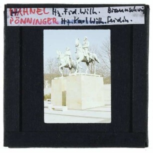 Braunschweig, Hähnel, Reiterstandbild Herzog Friedrich Wilhelm,Braunschweig, Pönniger, Reiterstandbild von Herzog Karl Wilhelm Ferdinand