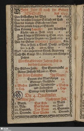 Dieses Jahr ist nach der Geburt Jesu Christi das 1699