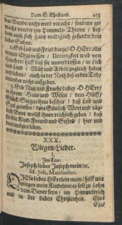 XXX. Wiegen-Lieder.