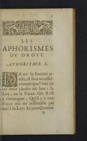 Les aphorismes du droit.