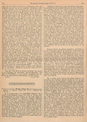431-433 [Rezension] Schultes, Marianne, Hölderlin-Christus-Welt