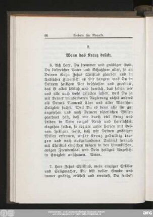 2. Wenn das Kreuz drückt.