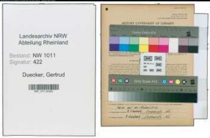 Entnazifizierung Gertrud Duecker , geb. 01.01.1917 ()