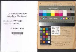 Entnazifizierung Karl Franzke , geb. 25.12.1906 (Lehrer)
