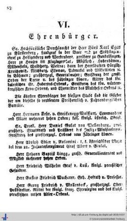 Ehrenbürger, Bürger-Militair-Corps