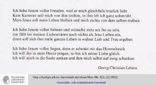 Ich liebe Jesum voller Freuden