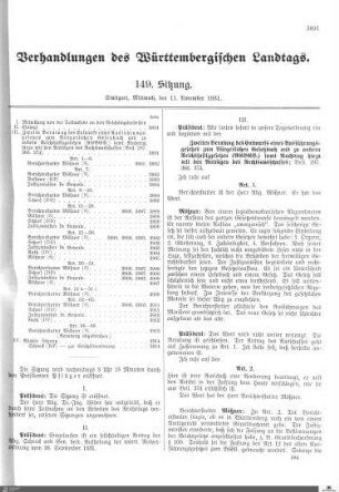 149. Sitzung, Stuttgart, 11.11.1931