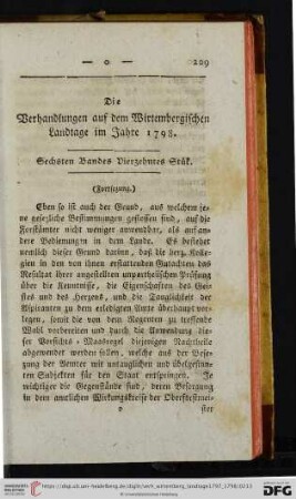 Sechsten Bandes Vierzehntes Stuek.