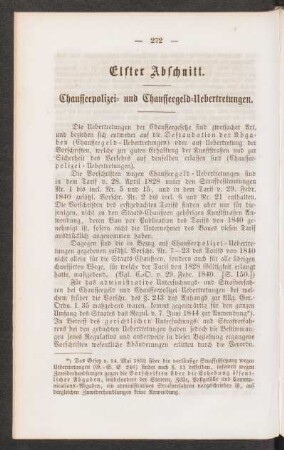 Elfter Abschnitt. Chausseepolizei- und Chausseegeld-Uebertretungen
