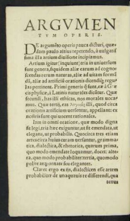 Argumentum Operis.