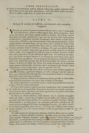 Caput VI. Epilogus & conclusio praemissorum, cum nonnullis observationibus necessariis.