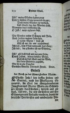 Gebeth der Kirch zu der schermzhaften Mutter