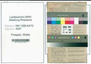 Entnazifizierung Walter Proepper , geb. 26.05.1911 (Verw.Angestellter)