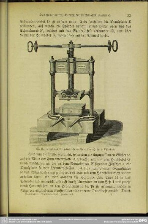 Fig. 11. Stock- und Vergoldepresse der Gebrüder Heim in Offenbach