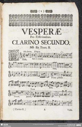 Vesperae pro Festivitatibus