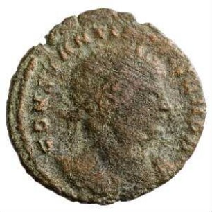 Münze, Follis, Aes 3, 333 - 334 n. Chr.