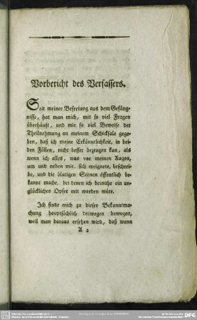 Vorbericht des Verfassers