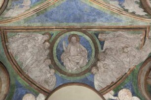 Szenen des Neuen Testaments — Christus als Weltenrichter mit Aposteln, Heiligen und Evangelisten — Christus als Weltenrichter
