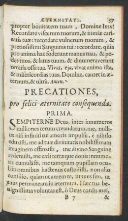 Precationes, pro felici aeternitate consequenda
