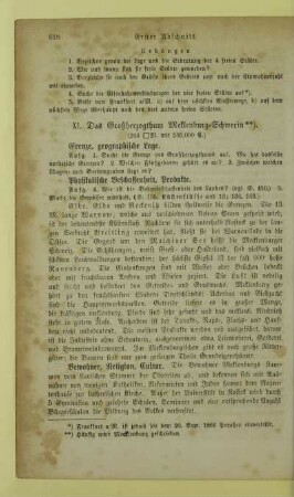 XI. Das Großherzogthum Meklenburg-Schwerin