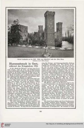 29: Blumenschmuck in Gent, während des Kriegsjahres 1916
