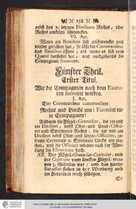 Fünfter Theil