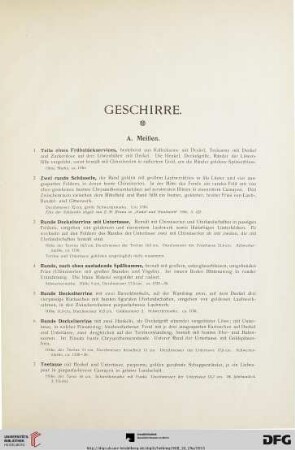 Geschirre (Nr. 1-49)