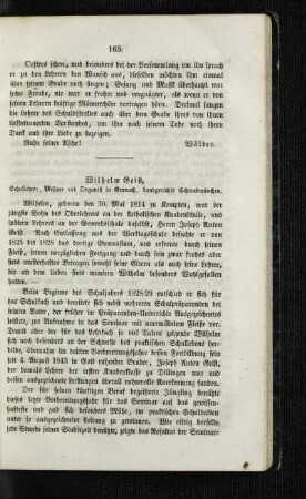 Wilhelm Geist : Schullehrer, Meßner und Organist in Gennach, Landgerichts Schwabmünchen ; [Nekrolog]