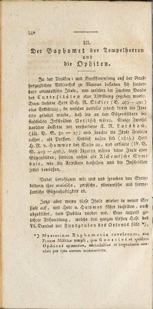 III. Der Baphimet der Tempelherren und die Ophiten