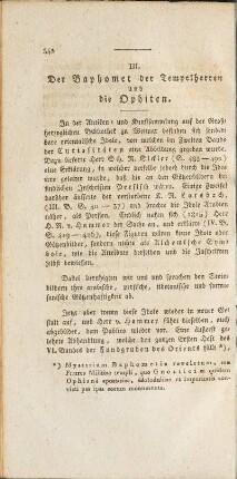 III. Der Baphimet der Tempelherren und die Ophiten