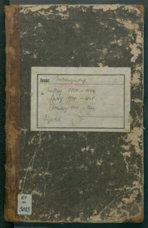 Taufregister I 1808-1822 Eheregister I 1808-1828 Totenregister I 1808-1822