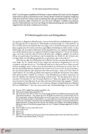 IV.5 Reichstagsbesuche und Königsdienst