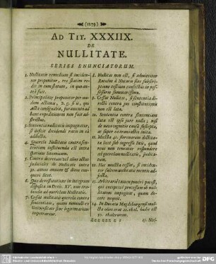 Ad Tit. XXXIIX. De Nullitate